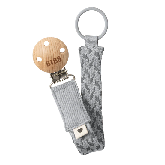 Bibs pacifier or dummy clip cloud iron with wooden base