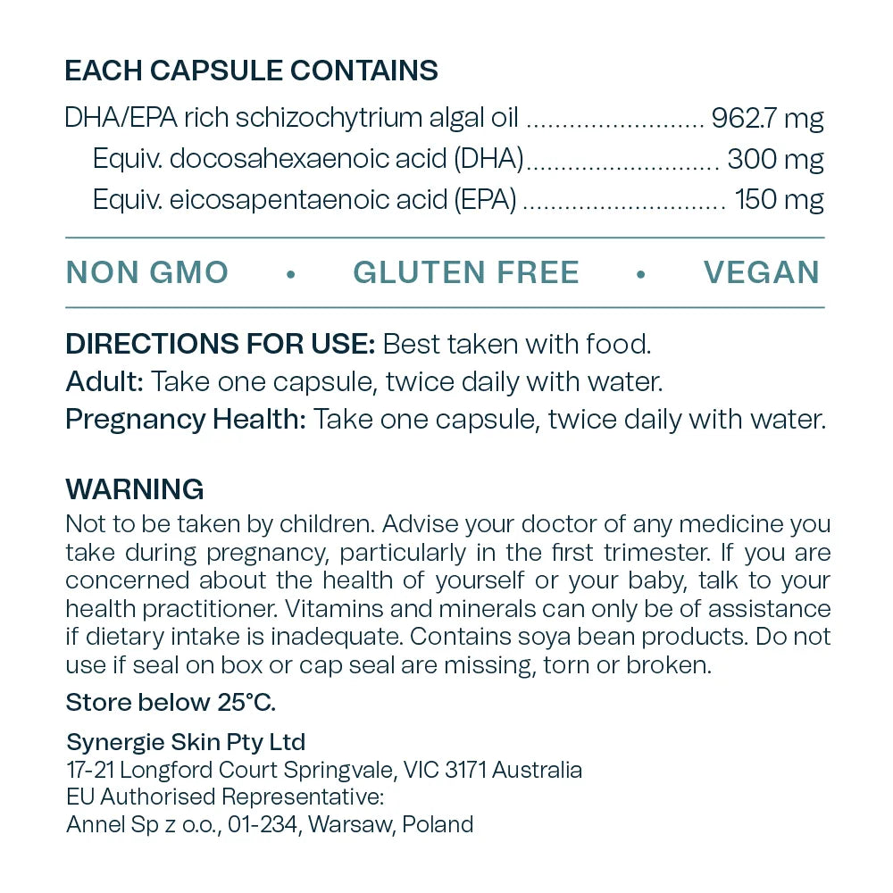 Product label with nutritional information, directions for use, and contact details.