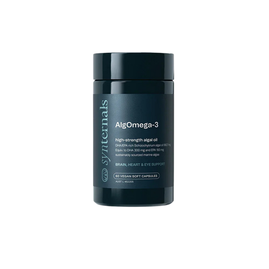 Black container of Synternals AlgOmega-3 