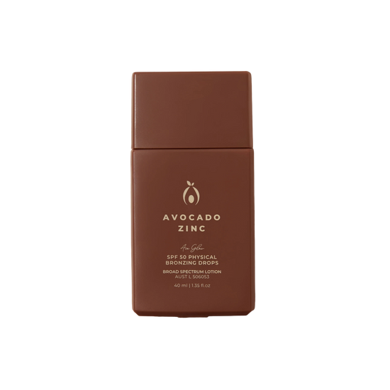 Avocado Zinc bronzing drops bottle