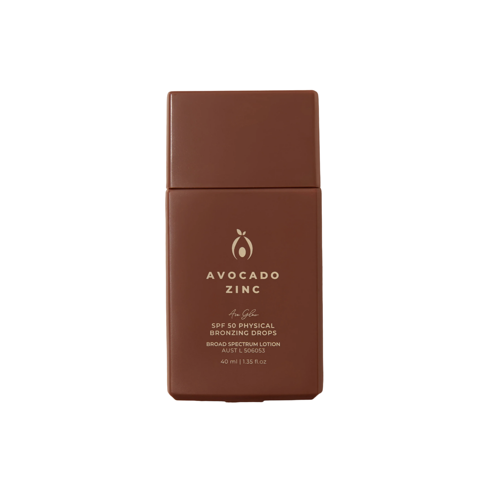 Avocado Zinc bronzing drops bottle