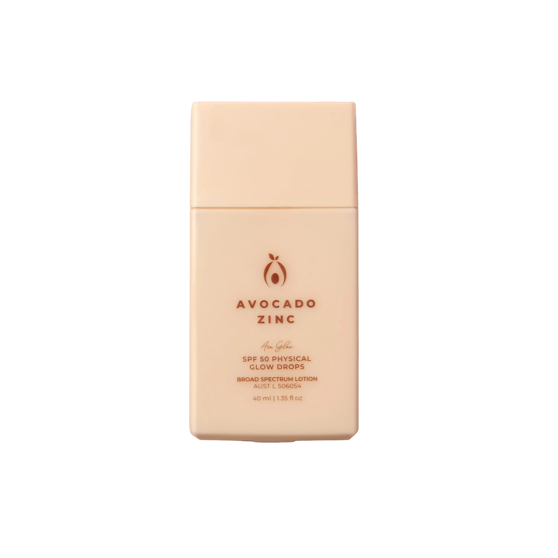 Avocado Zinc glow lotion bottle 