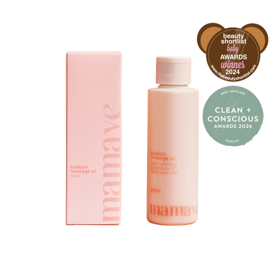 Two pink bottles on a white background