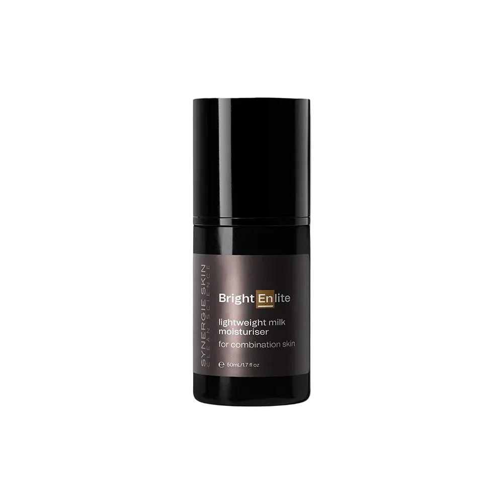 Skincare bottle labeled 'Bright Enlite'