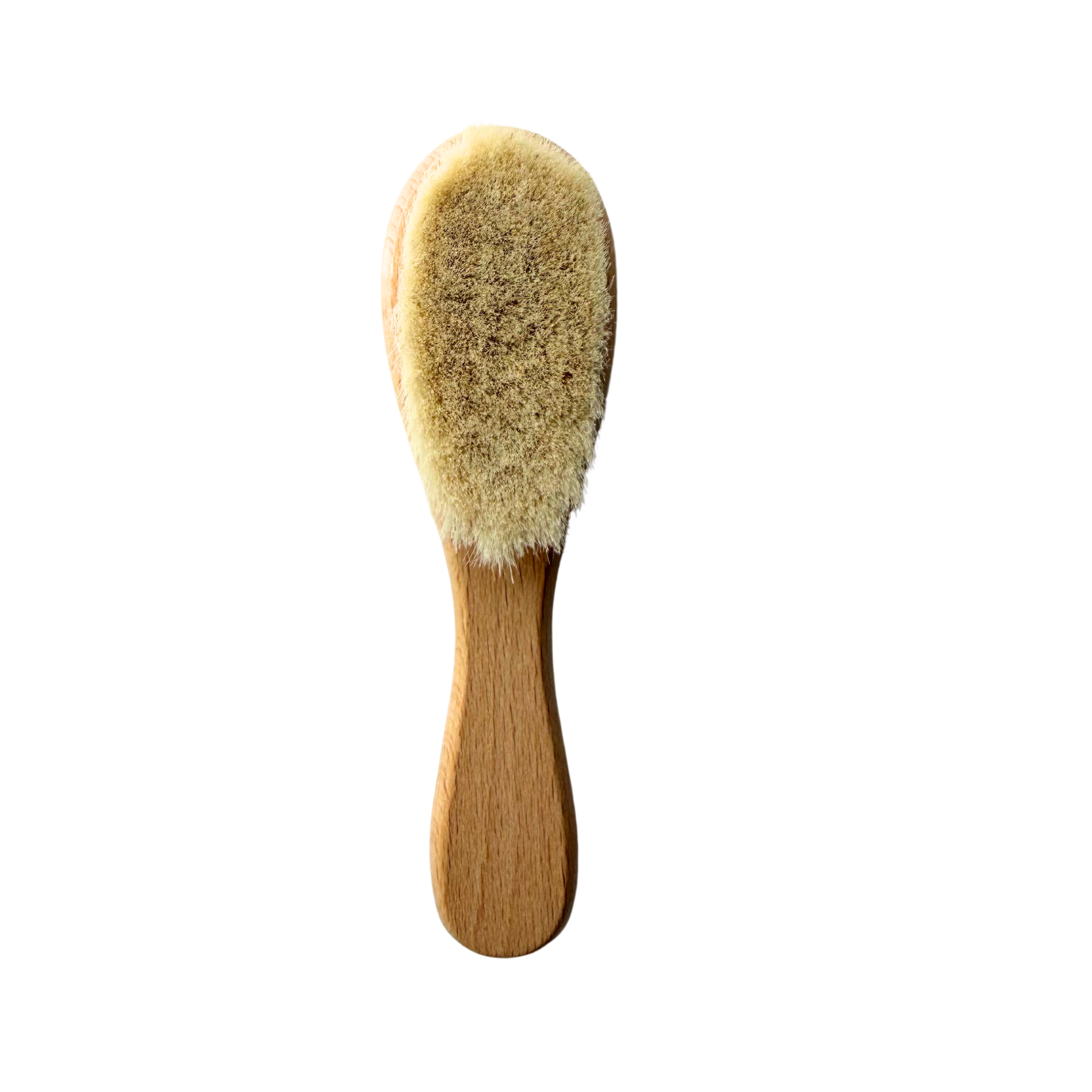 Baby Wooden hairbrush with beige  bristles 