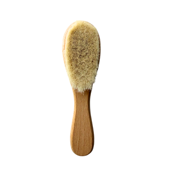 Baby Wooden hairbrush with beige  bristles 