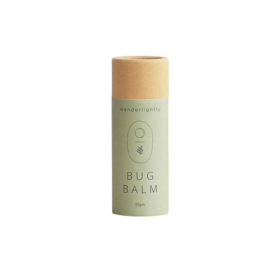 Bug balm container with a cardboard 