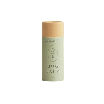 Bug balm container with a cardboard 