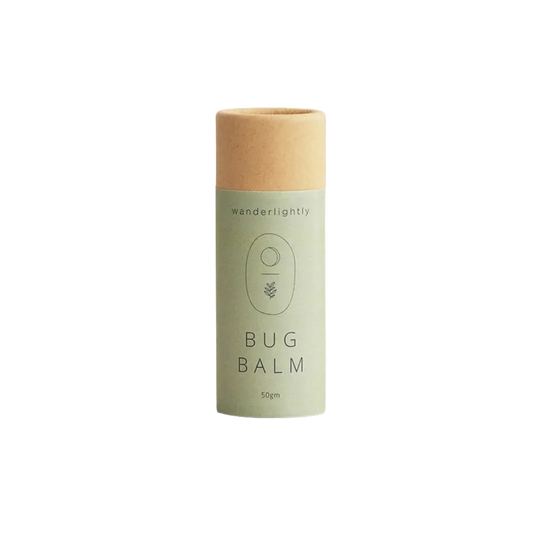 Bug balm container with a cardboard 