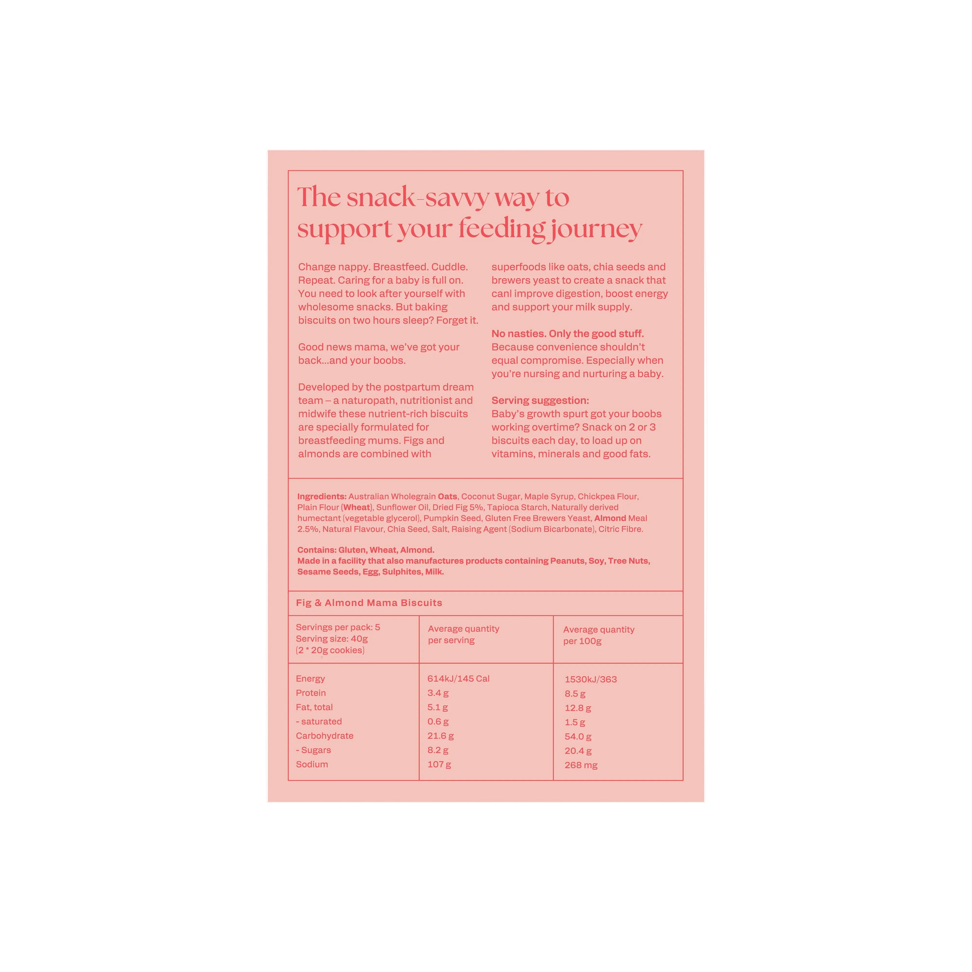 fig and almond franjos biscuits information Pink box 