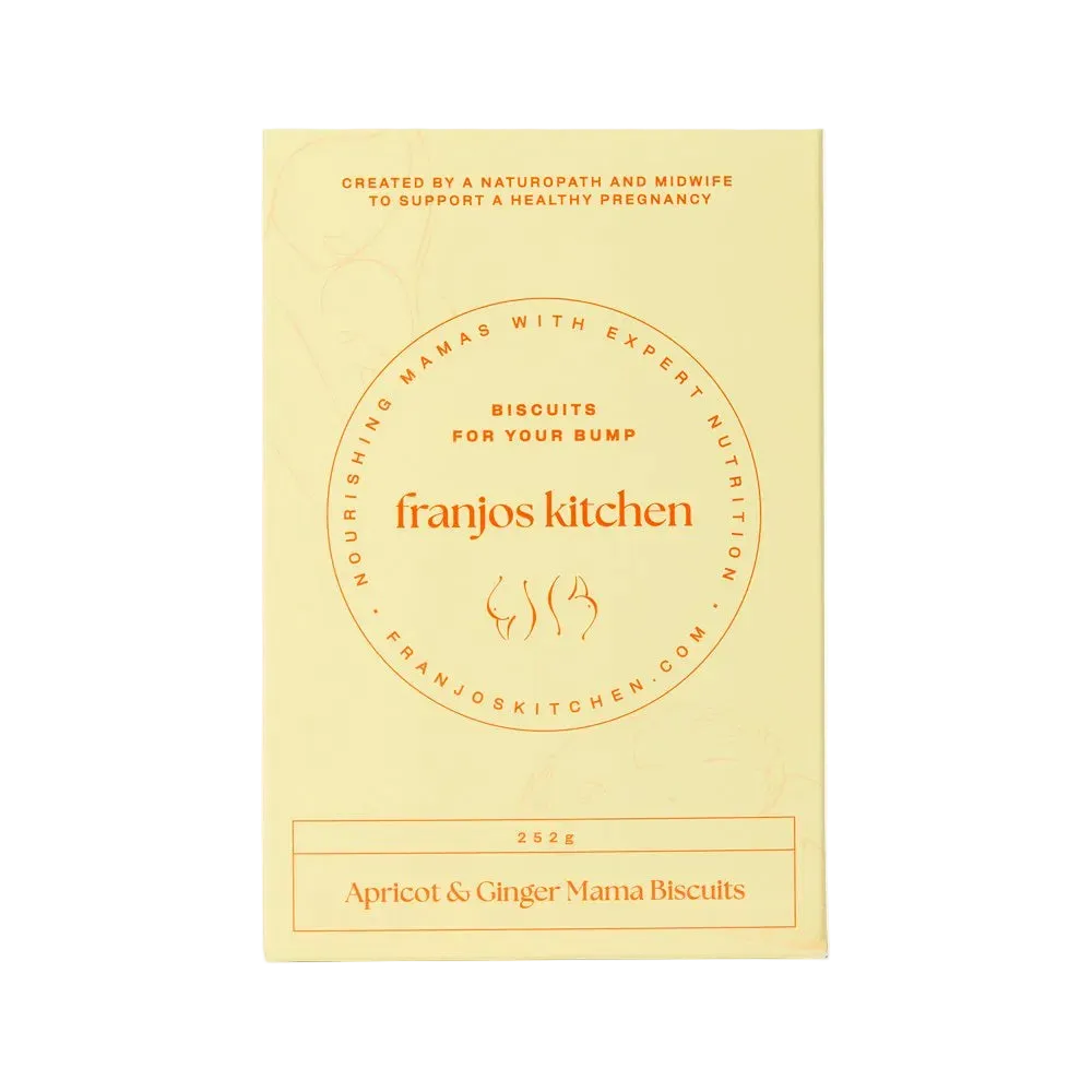 Franjos Kitchen biscuits apricot & ginger for bump. 