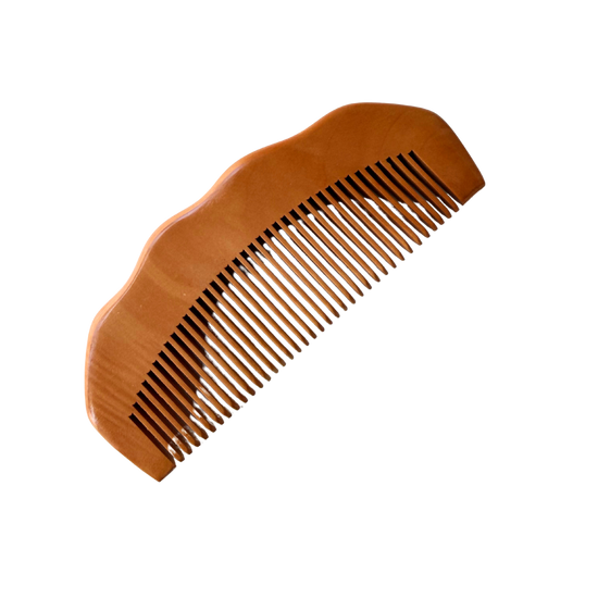 Brown wooden labour & birthing comb 