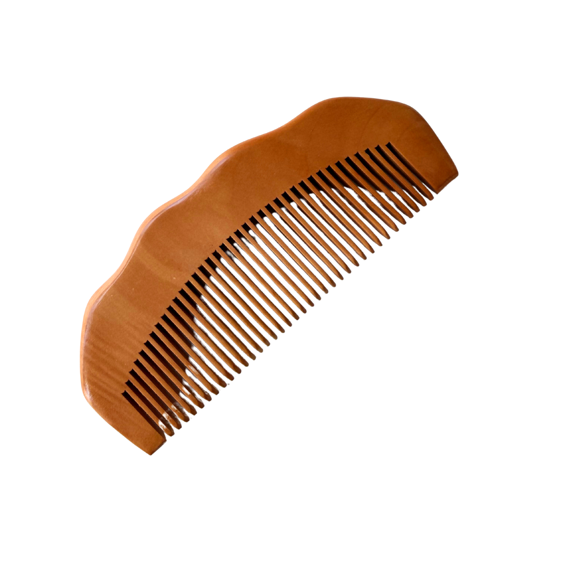 Brown wooden labour & birthing comb 
