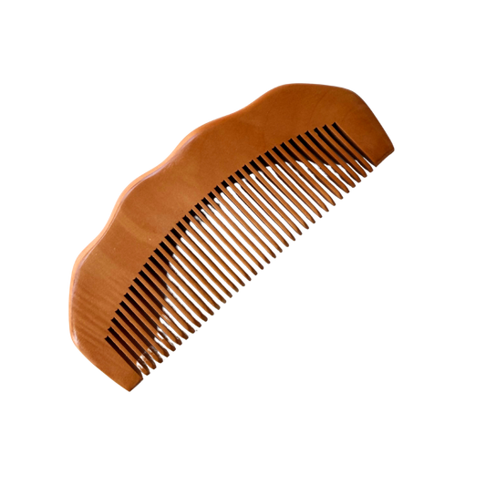 Brown wooden labour & birthing comb 
