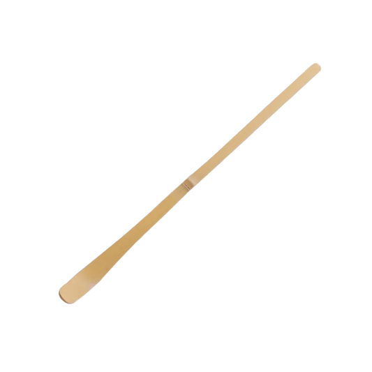 Long wooden stick. Matcha bamboo scoop