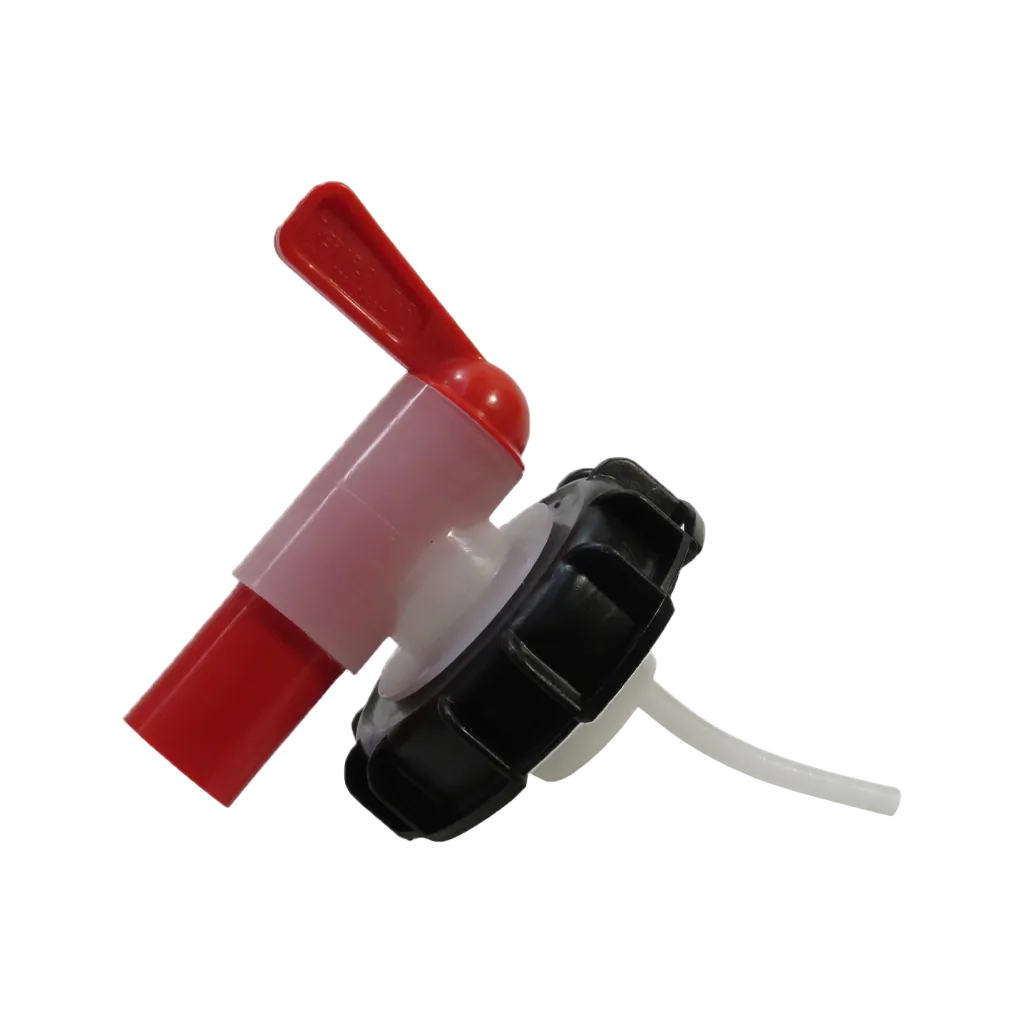 Red and black plastic valve 