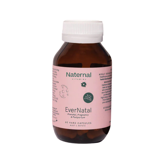 Bottle of Naternal EverNatal prenatal, pregnancy & postpartum vitamins