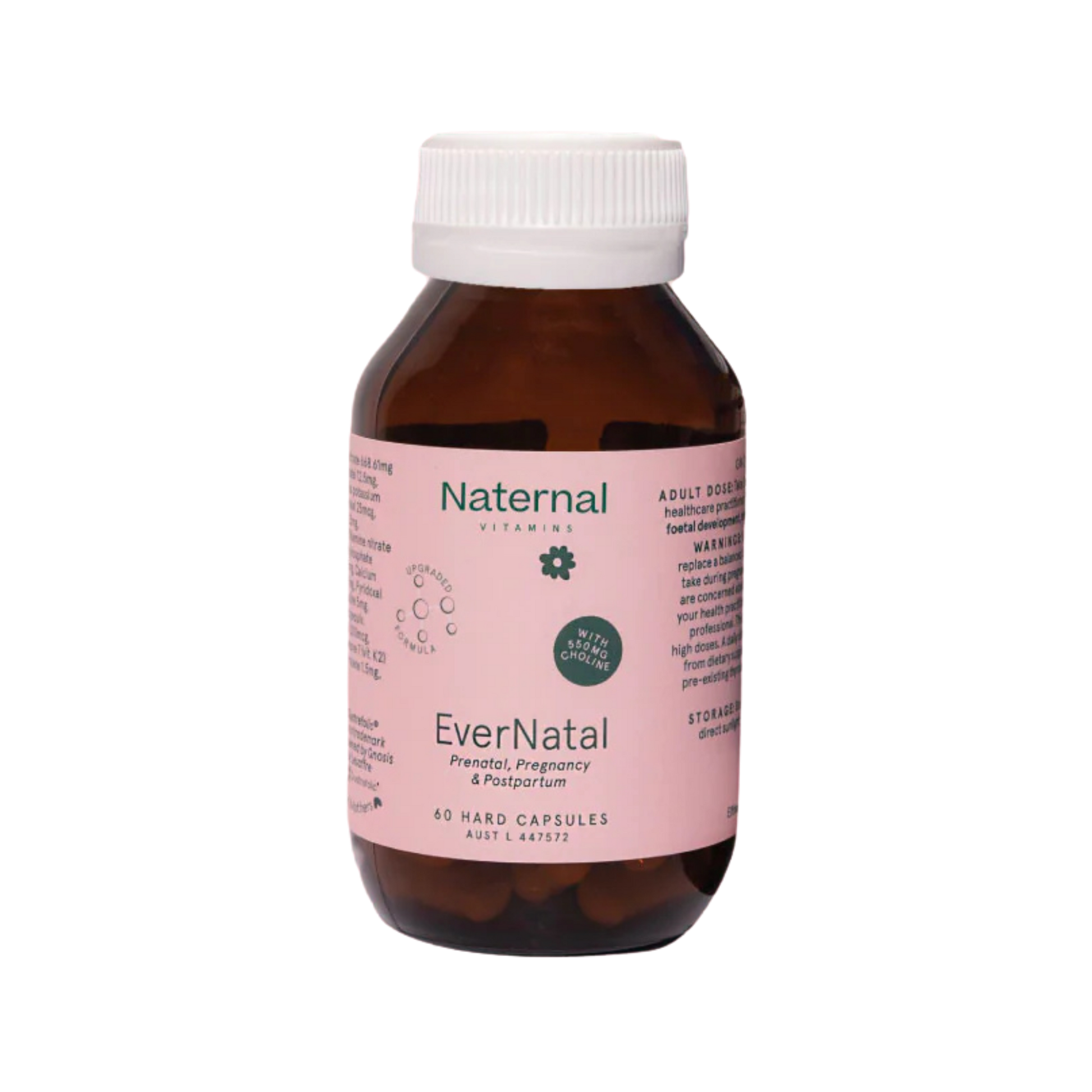 Bottle of Naternal EverNatal prenatal, pregnancy & postpartum vitamins