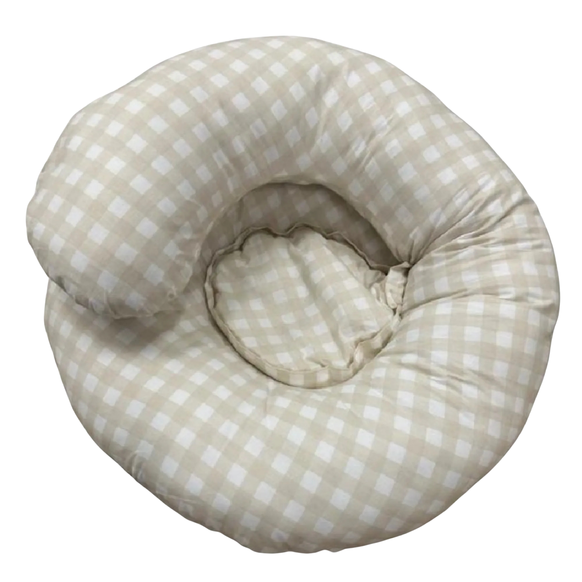 Body pregnancy pillow in beige and white checks