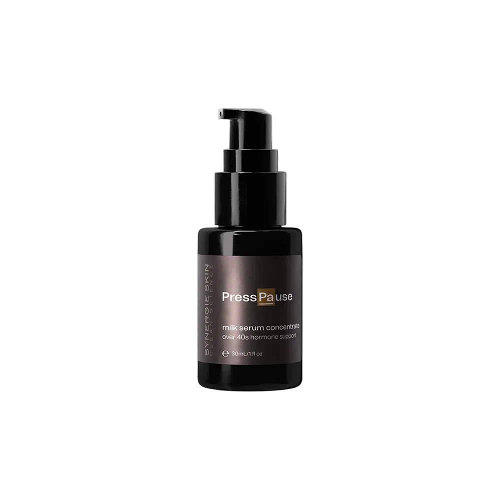 Press Pause skincare serum bottle 