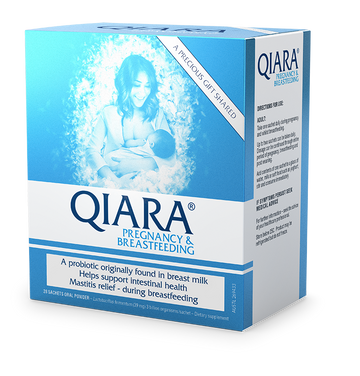 Qiara pregnancy and breastfeeding supplement packaging on a white background