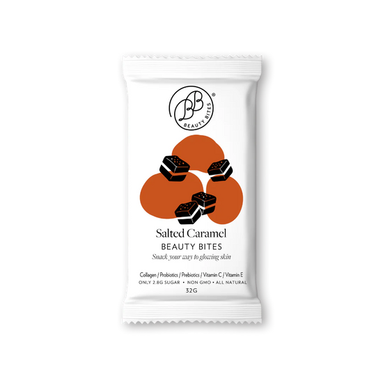 Packaging of salted caramel beauty bites