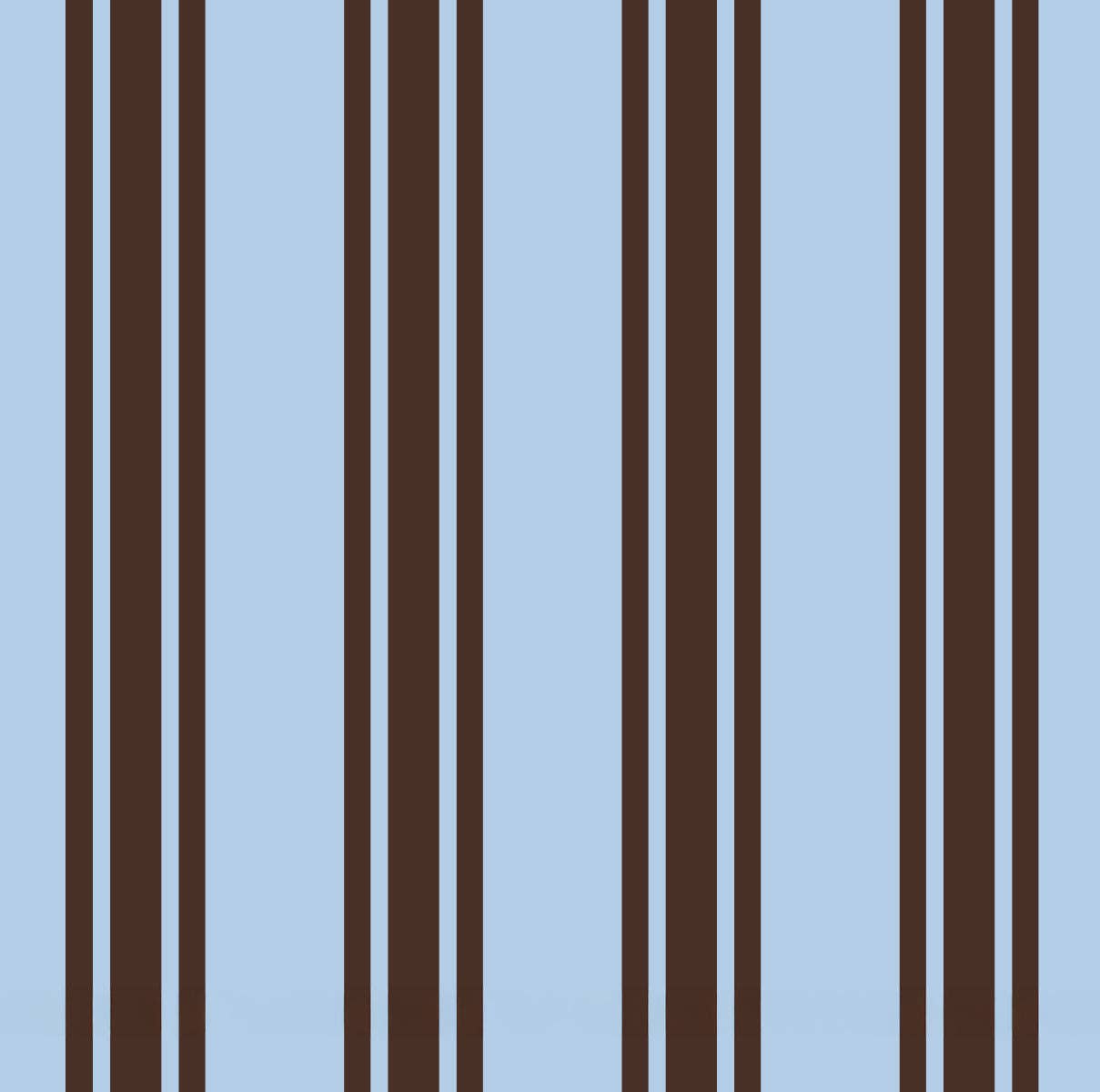 Pattern of vertical brown stripes on a light blue background