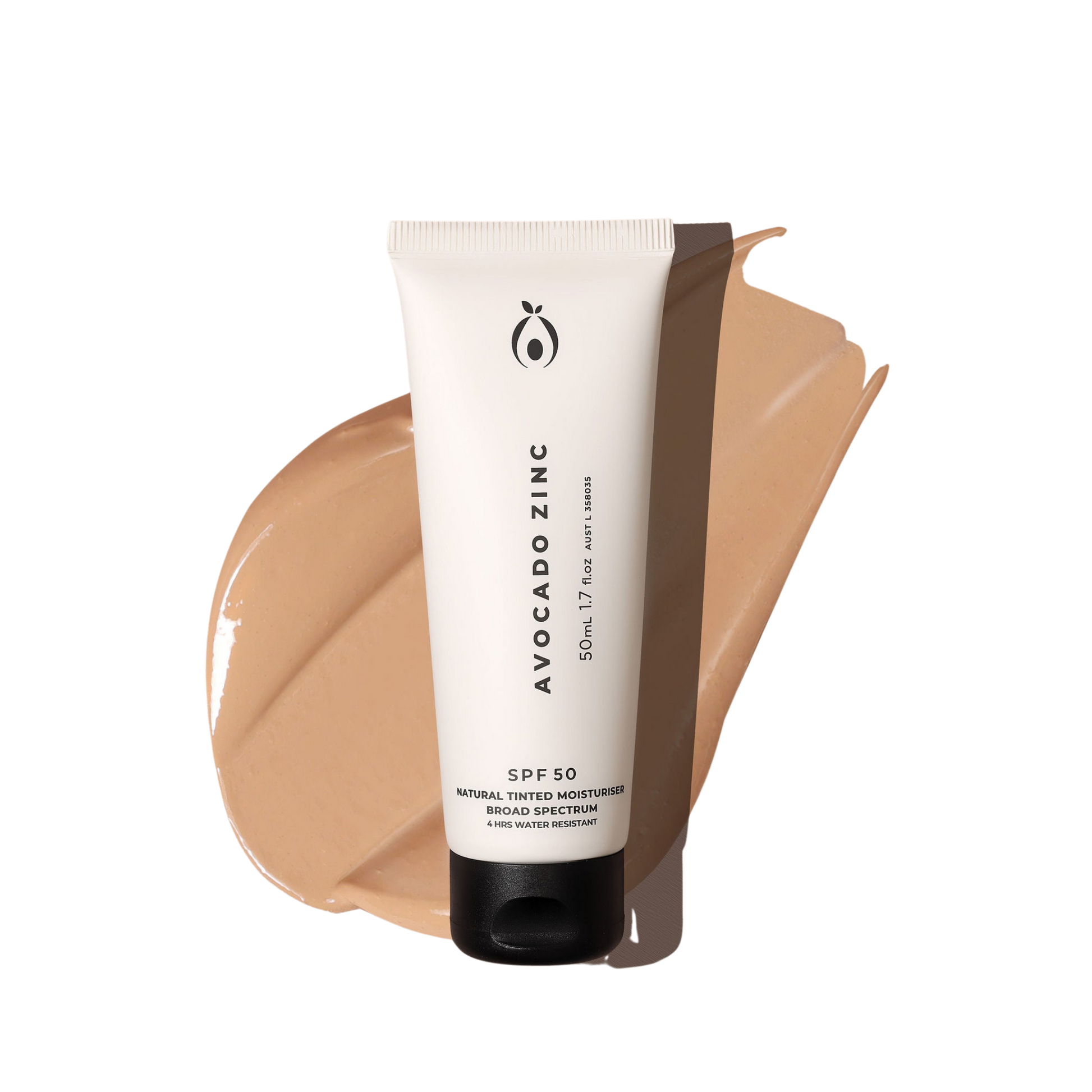 Avocado Zinc SPF 50 natural tinted moisturizer