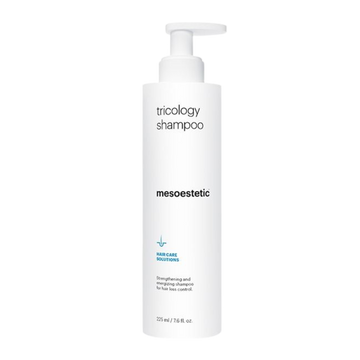 Tricology Shampoo pump bottle on a white background