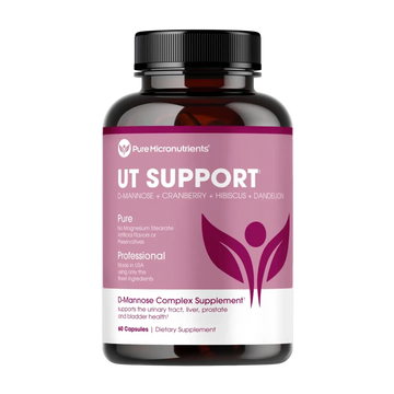Supplement bottle labeled 'UT Support' by Pure Micronutrients