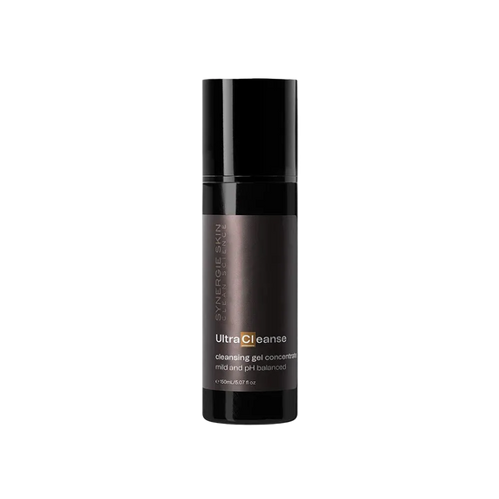 Skincare bottle labeled 'Ultra Cleanse' 