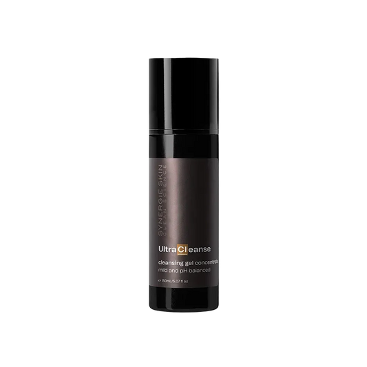 Skincare bottle labeled 'Ultra Cleanse' 