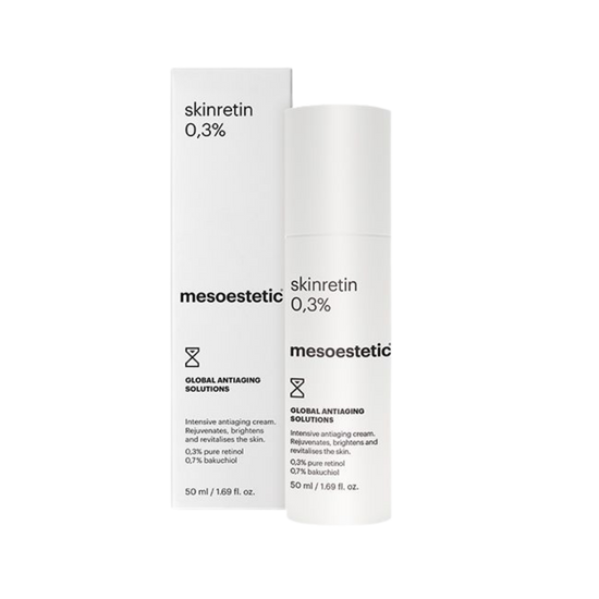 Mesoestetic skinretin 0.3% skincare product and packaging