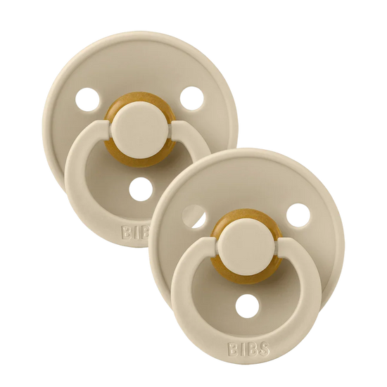 Two baby bibs dummies vanilla
