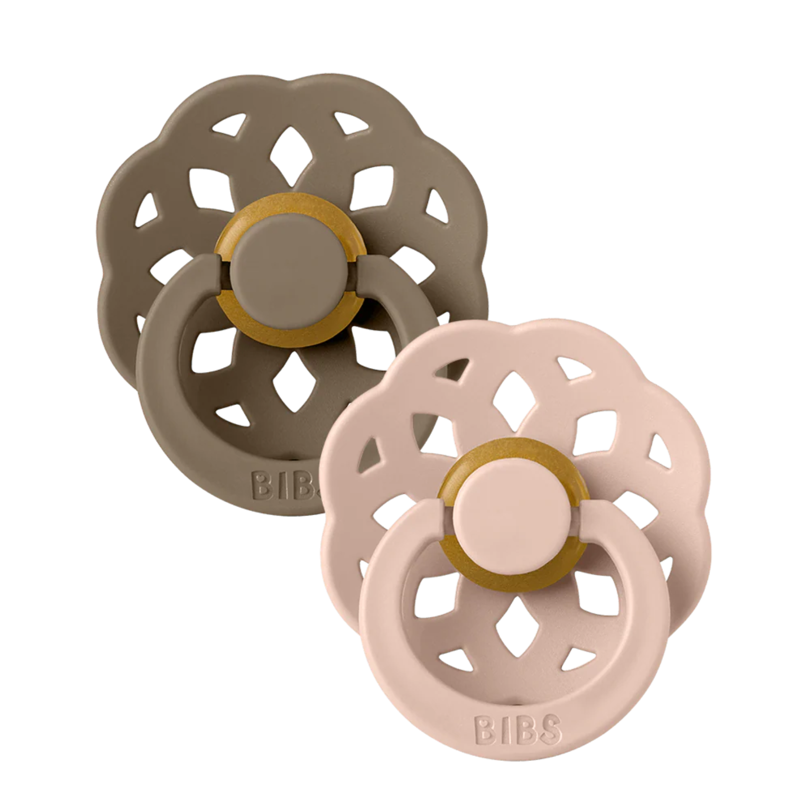 Bibs Boheme Dummies 2 Pack Dark Oak/Blush