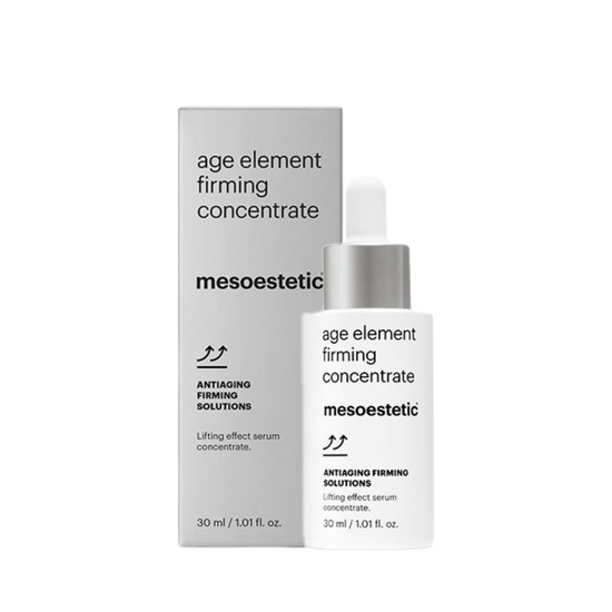 Mesoestetic age element firming concentrate serum bottle and packaging