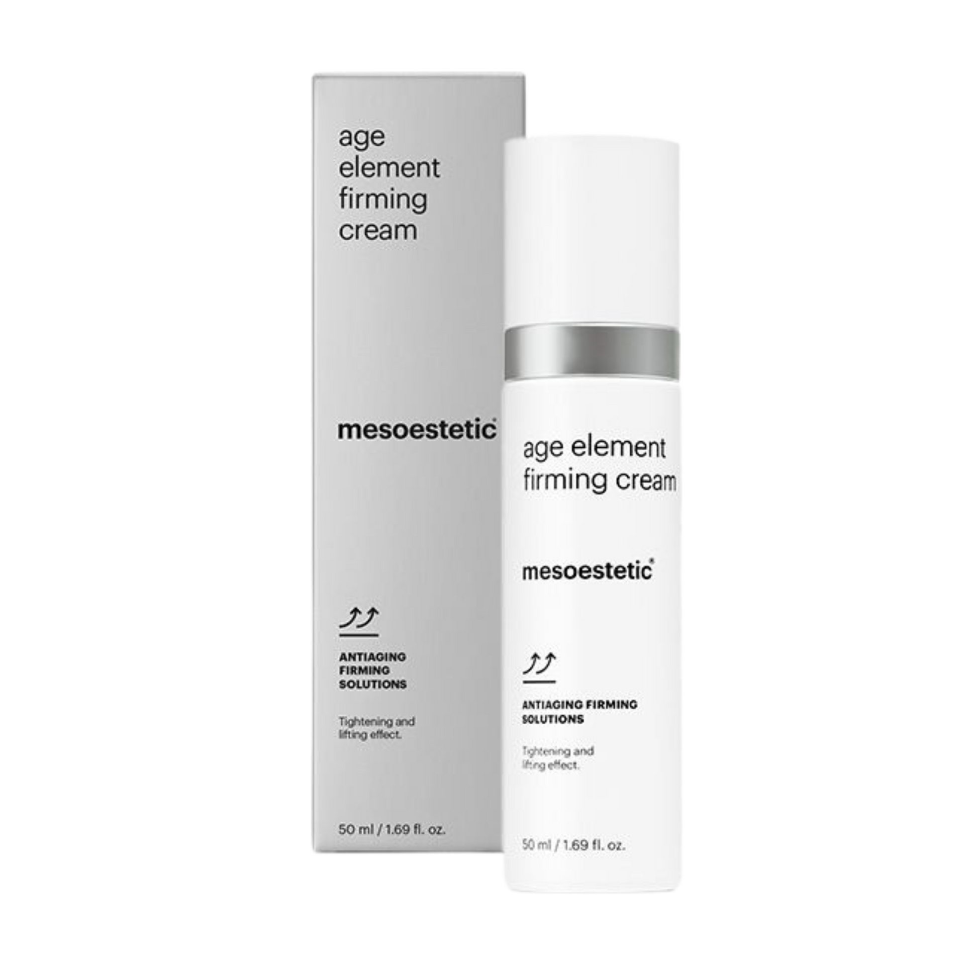 Age element firming cream product box and product