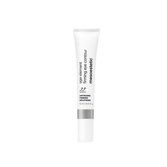 Tube labeled mesoestetic age element firming eye contour