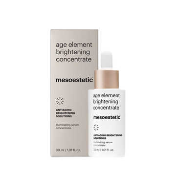Mesoestetic age element brightening concentrate serum and packaging