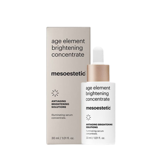 Mesoestetic age element brightening concentrate serum and packaging