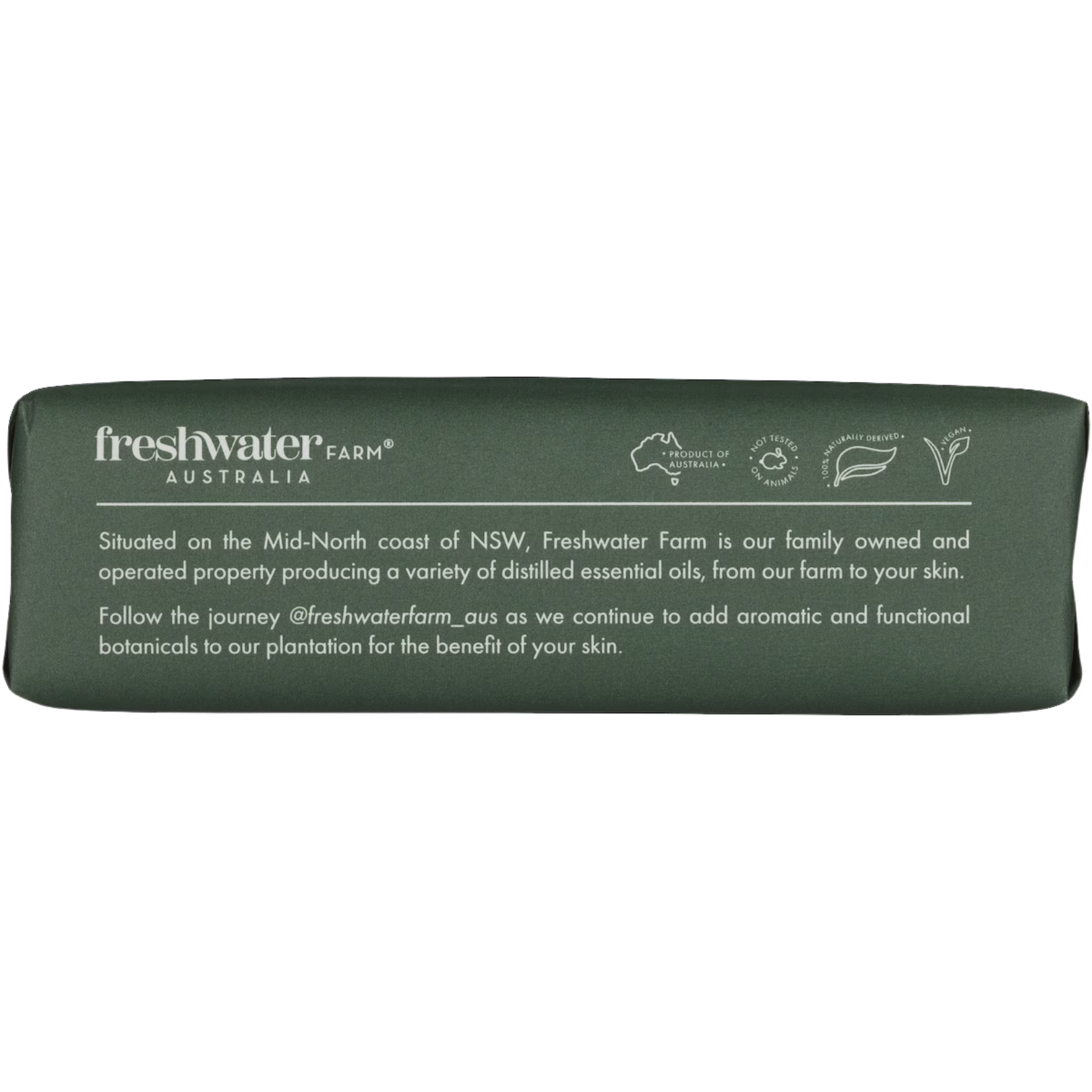 hemp seed Body Bar by Freshwater Farm on side