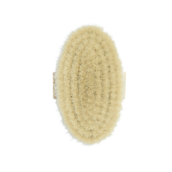 Scrub brush. Body brush for gentle massage with goat hair