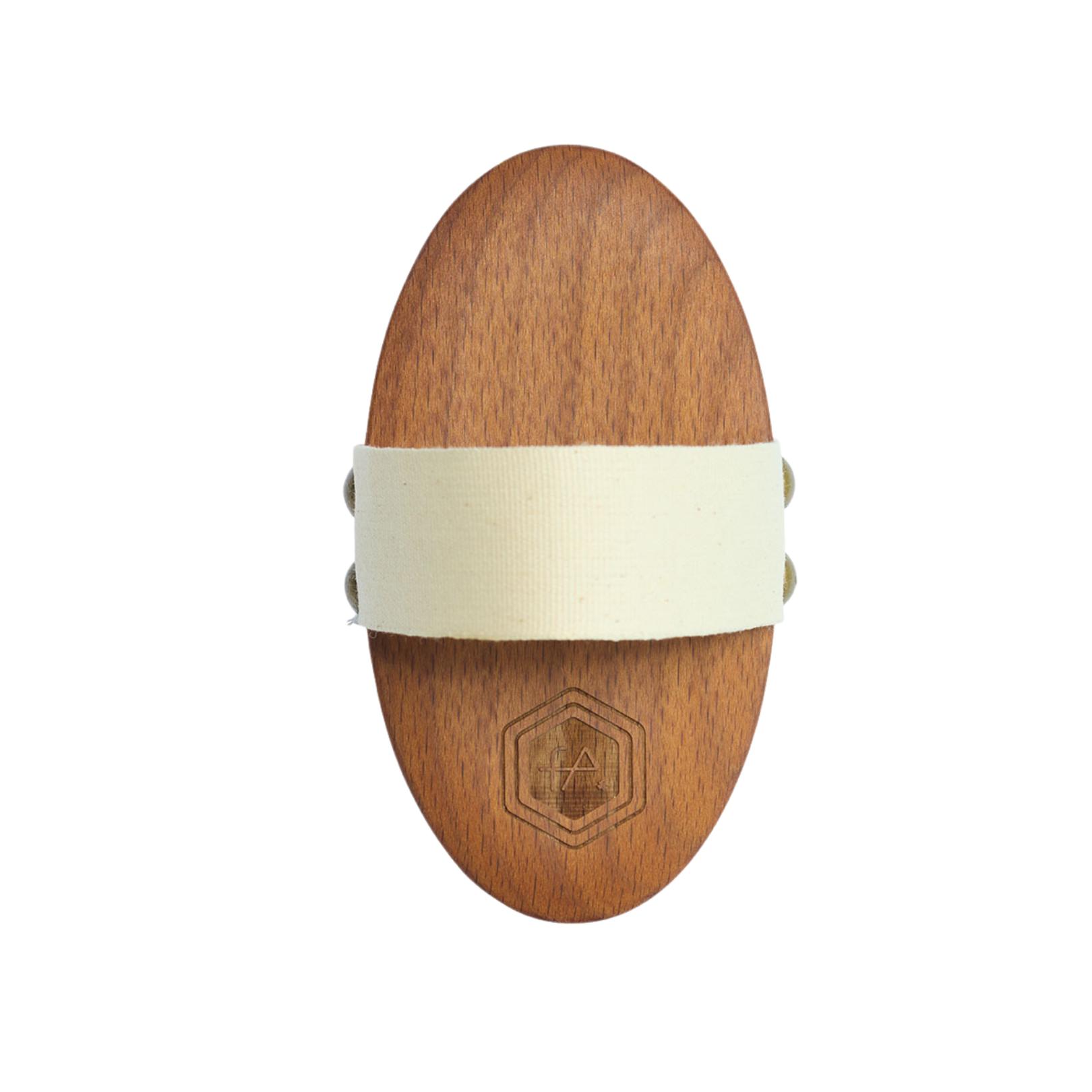 Body brush for gentle massage with goat hair