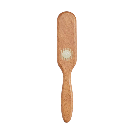 Wooden spatula hair brush