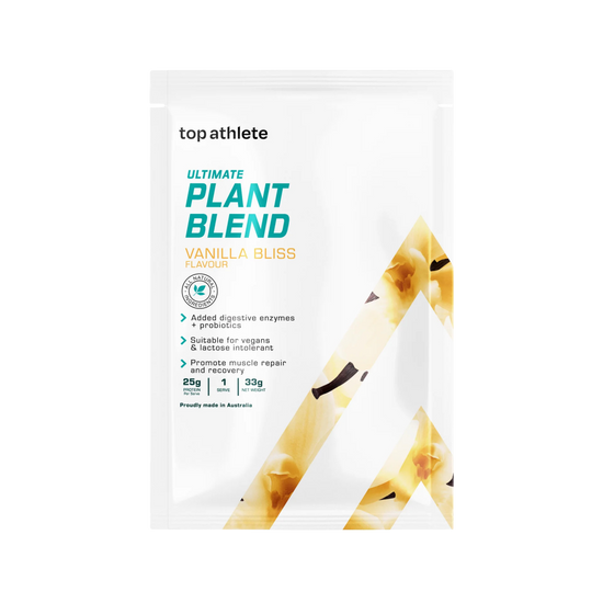 Top Athlete Ultimate Plant Blend Vanilla Bliss flavor package sample