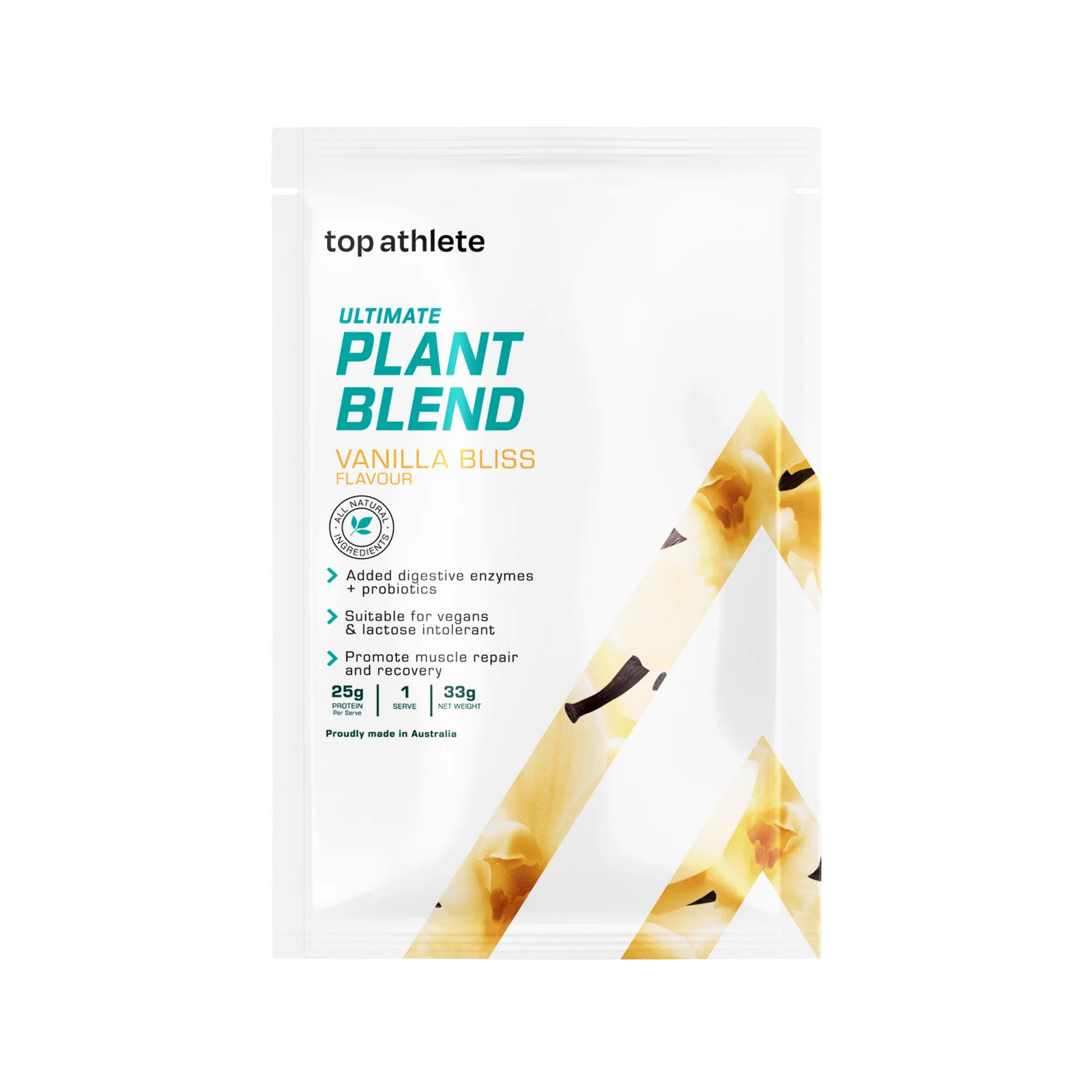 Top Athlete Ultimate Plant Blend Vanilla Bliss flavor package sample