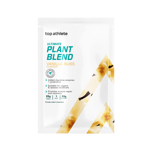 Top Athlete Ultimate Plant Blend Vanilla Bliss flavor package sample