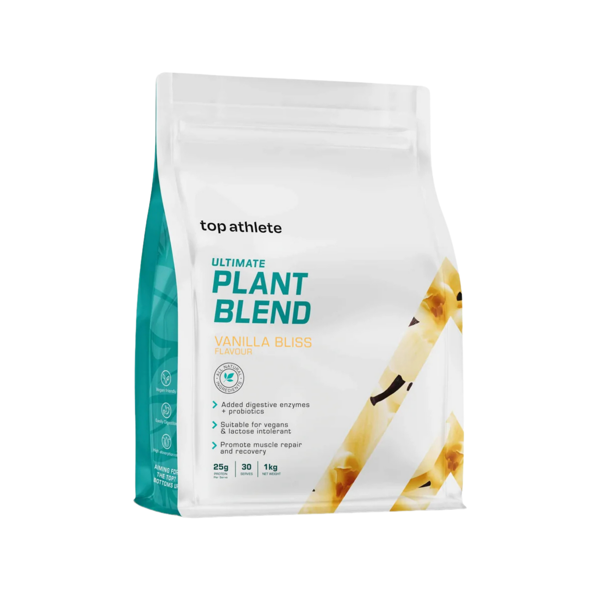 Top Athlete Ultimate Plant Blend Vanilla Bliss package 1kg 30 serves