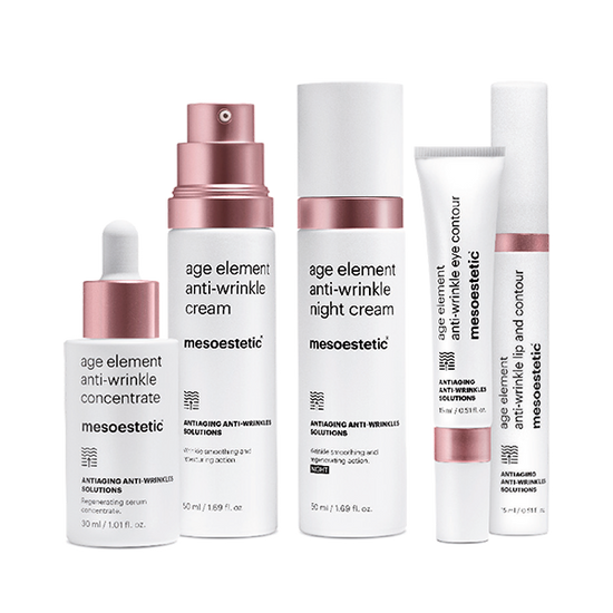 Collection of Mesoestetic skincare products