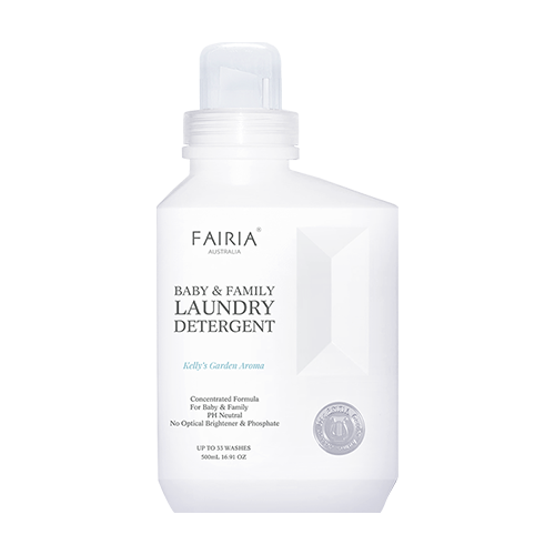 FAIRIA baby and family laundry detergent white bottle